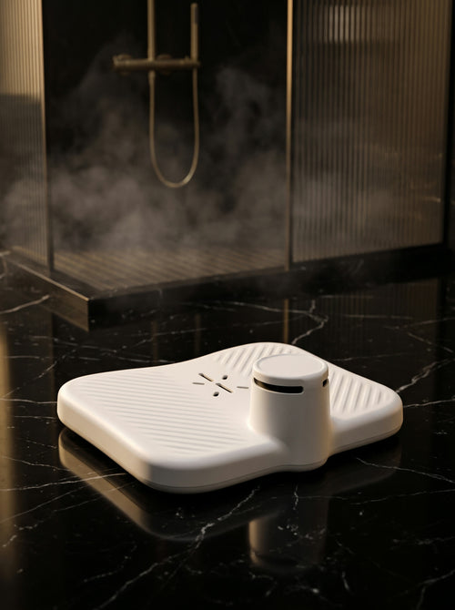 The Air Ritual body dryer on black marble